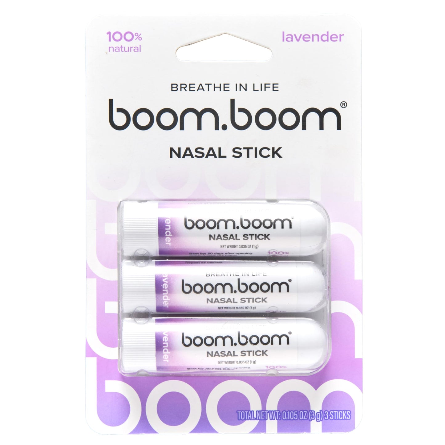 BoomBoom Nasal Stick | Vapor Flow Technology, Lavender Inhaler with Menthol & Essential Oils