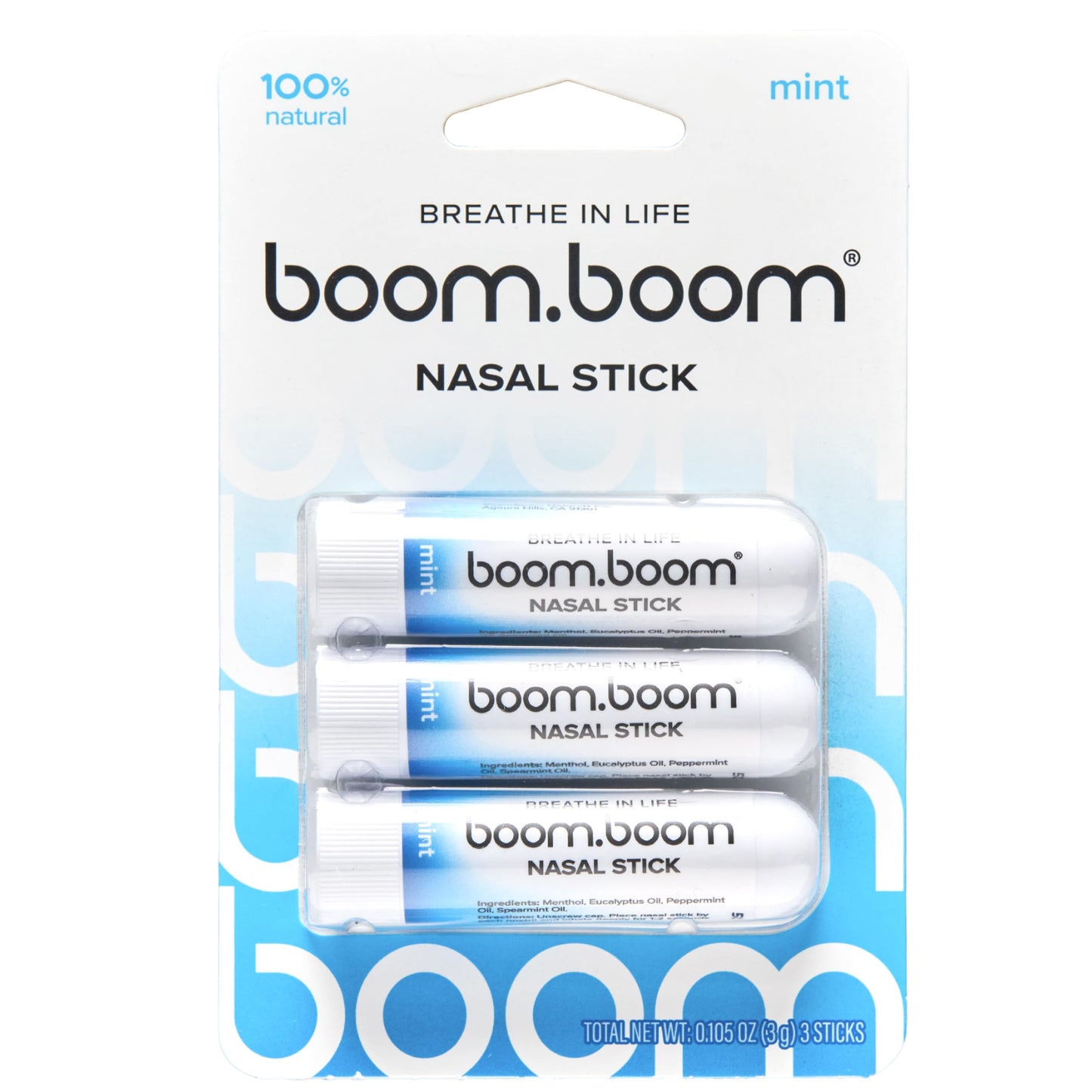BoomBoom Nasal Stick | Vapor Flow Technology, Mint Inhaler, Quick Refresh