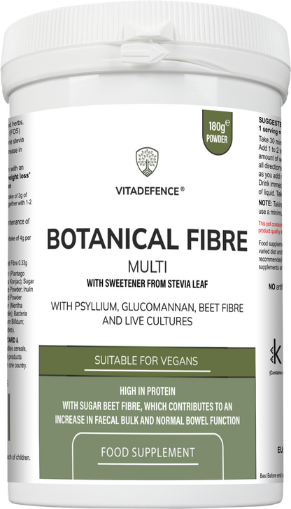 Botanical Fibre Multi | Fibre & Plant Blend with Glucomannan & Live Cultures – 300 g