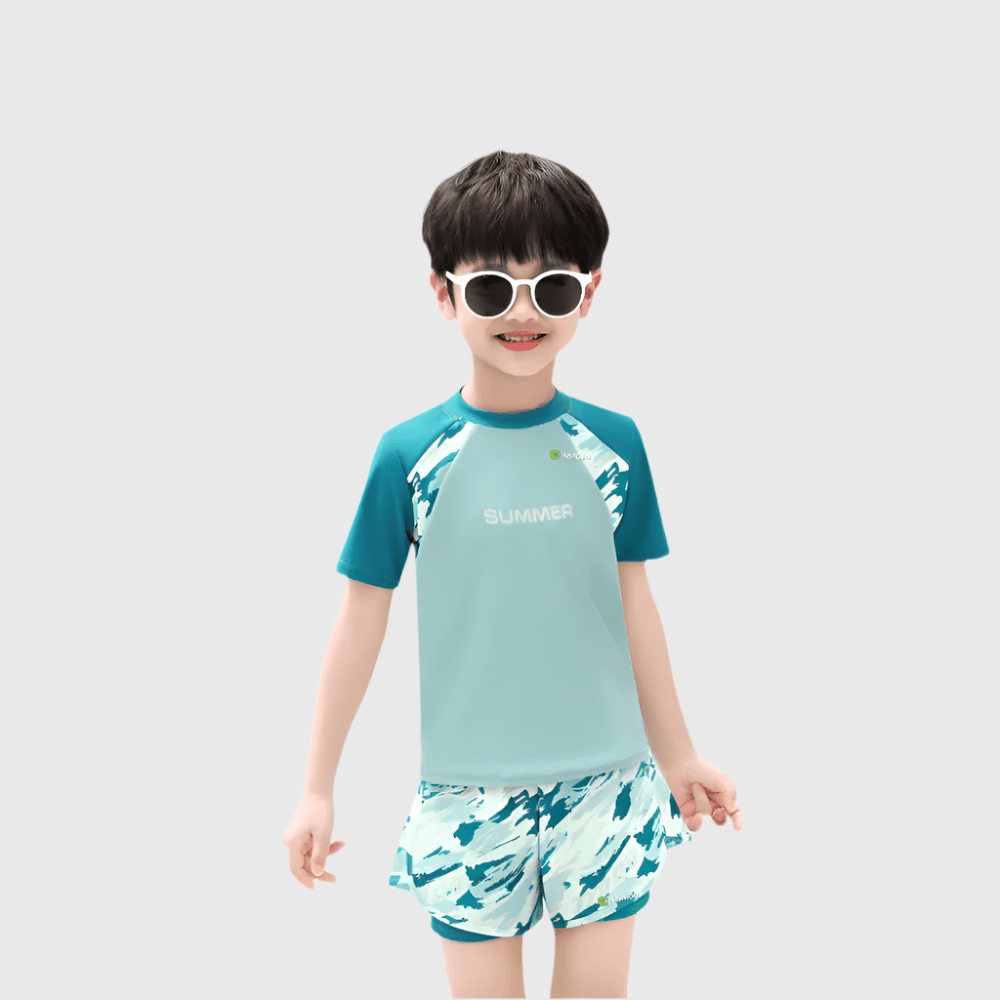 Boys UPF 50+ Camo Swimwear Set