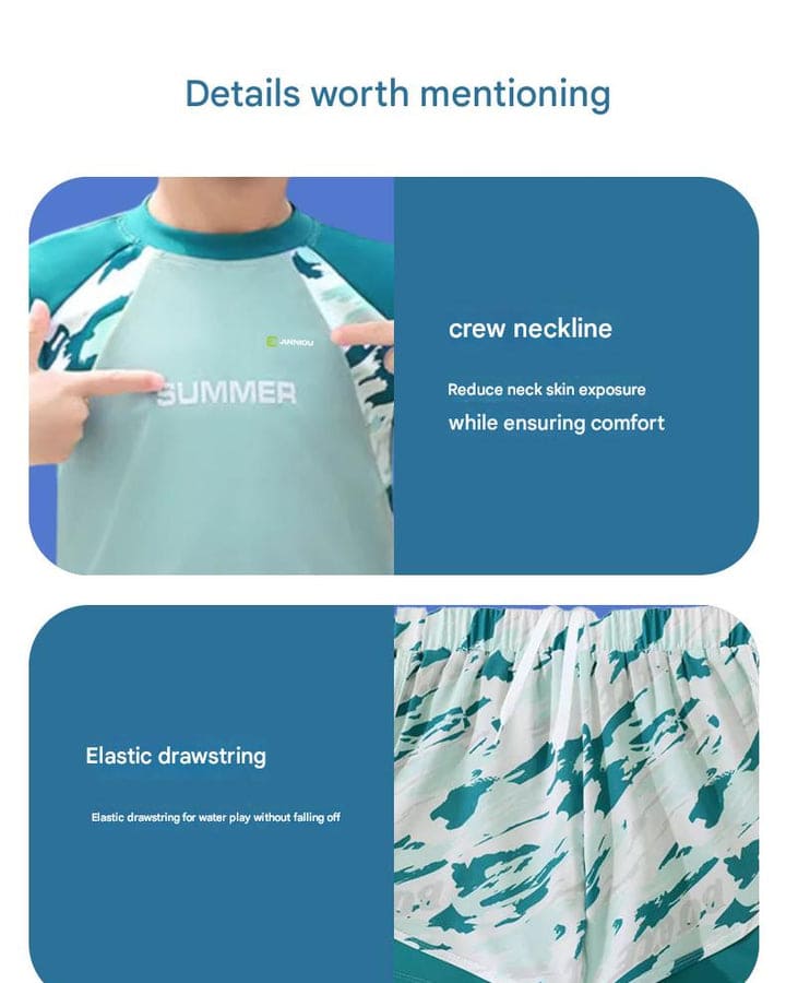 Boys UPF 50+ Camo Swimwear Set