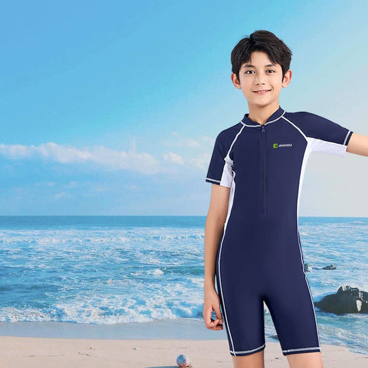 Boy's UPF 50+ One Piece Swimsuit
