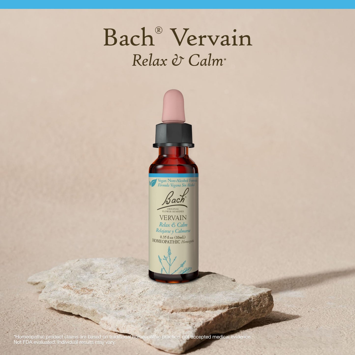 Bach Vervain - Non-Alcohol Flower Remedy for Relax & Calm | 10mL Dropper