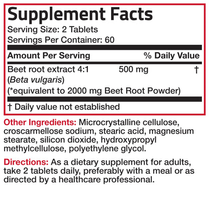 Bronson Beet Root Extra Strength – Non-GMO, 120 Vegetarian Tablets | Bronson Vitamins