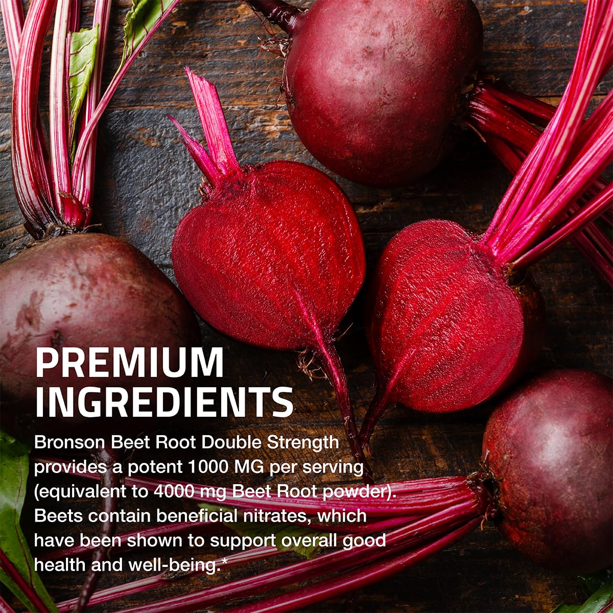 Bronson Beet Root Double Strength - Non-GMO, 120 Vegetarian Tablets