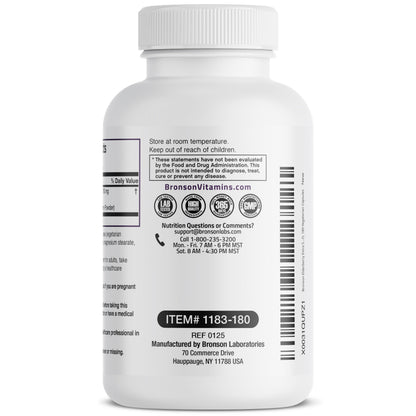 Bronson Elderberry Extra Strength – Immune Support & Antioxidant Protection | 180 Vegetarian Capsules | Non-GMO