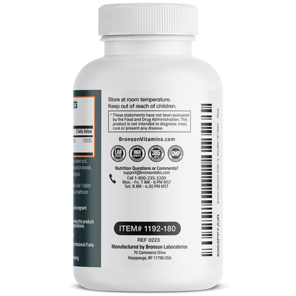 Bronson Vitamin D3 10,000 IU (250 mcg) - Immune Support, Healthy Muscles, Non-GMO, 180 Tablets