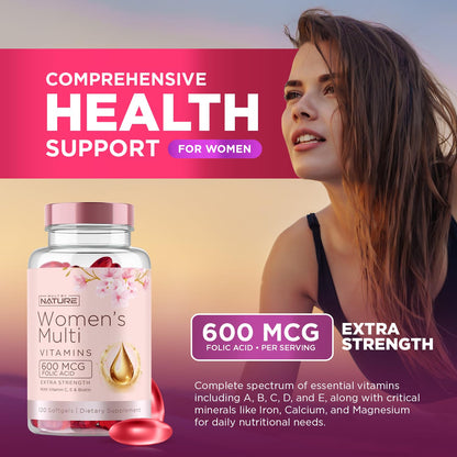 Built By Nature Women’s Multivitamin – Daily Wellness & Immune Support (120 Softgels)