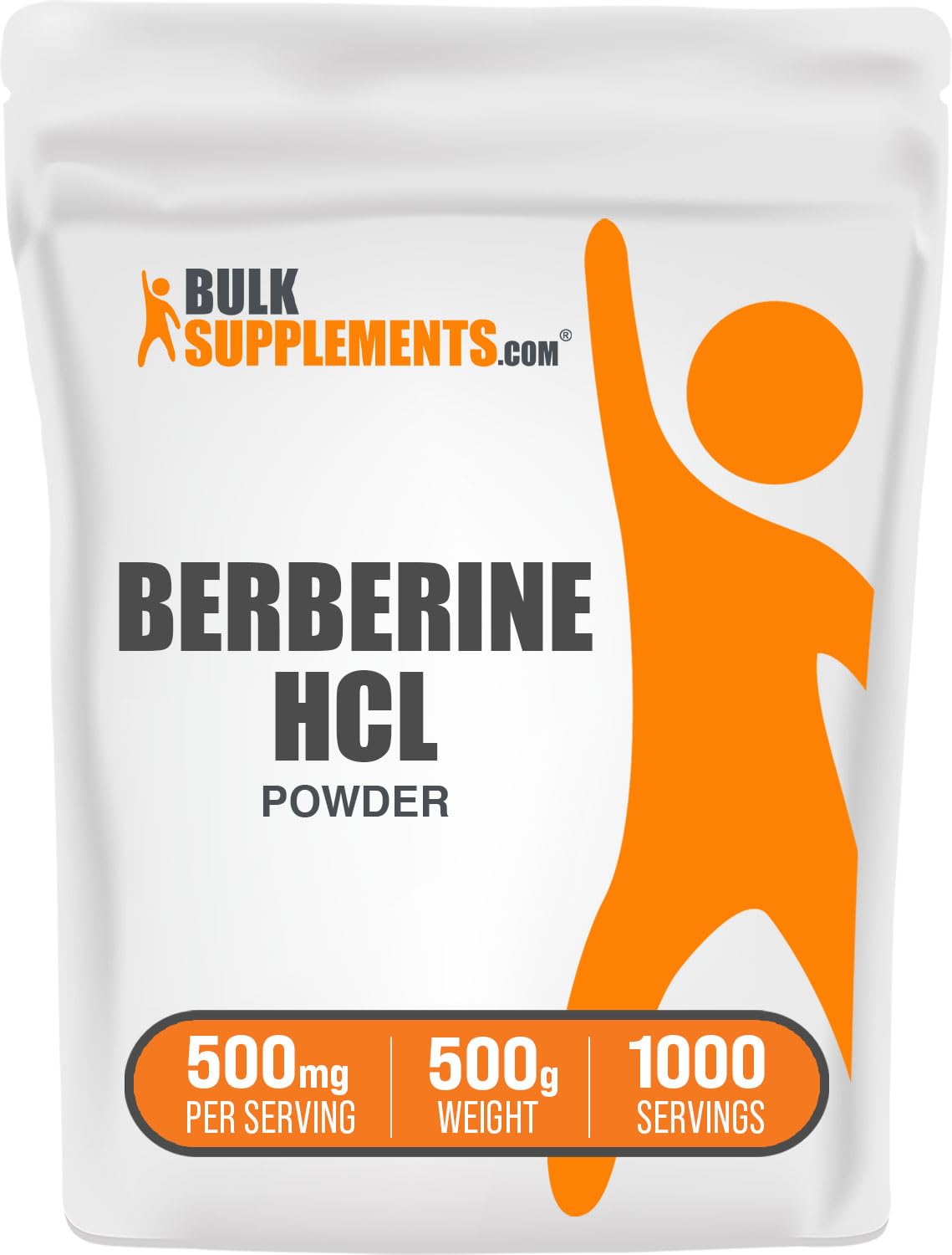 BulkSupplements Berberine HCl Powder – 500 mg per Serving, 500 g, Gluten Free