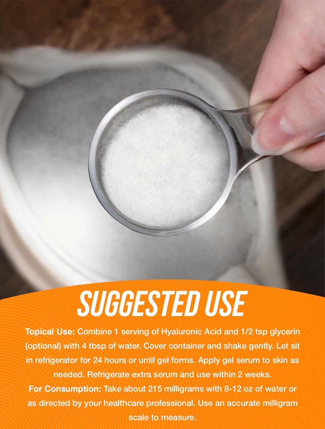 BulkSupplements Hyaluronic Acid Powder – Food Grade Sodium Hyaluronate, Gluten Free, 1kg