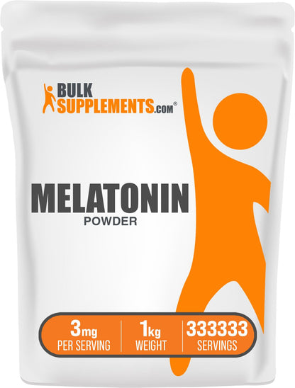 BulkSupplements Melatonin Powder 3 mg – 1 kg, Vegan & Gluten Free Sleep Support