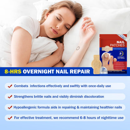 Cacukn Toenail Treatment Extra Strength – 2 Pack Nail Repair Patches (42 Pcs) | Overnight Renewal