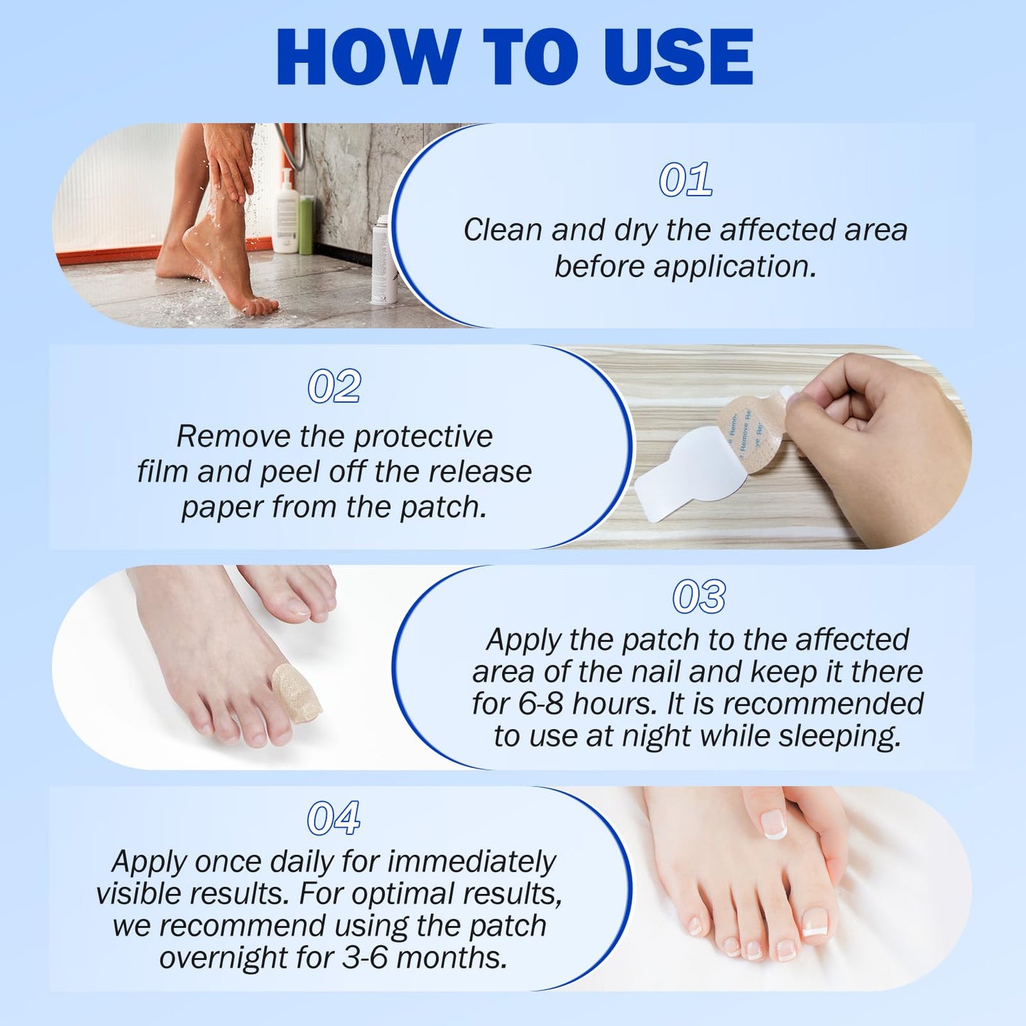 Cacukn Toenail Treatment Extra Strength – 2 Pack Nail Repair Patches (42 Pcs) | Overnight Renewal
