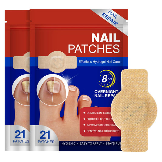 Cacukn Toenail Treatment Extra Strength – 2 Pack Nail Repair Patches (42 Pcs) | Overnight Renewal