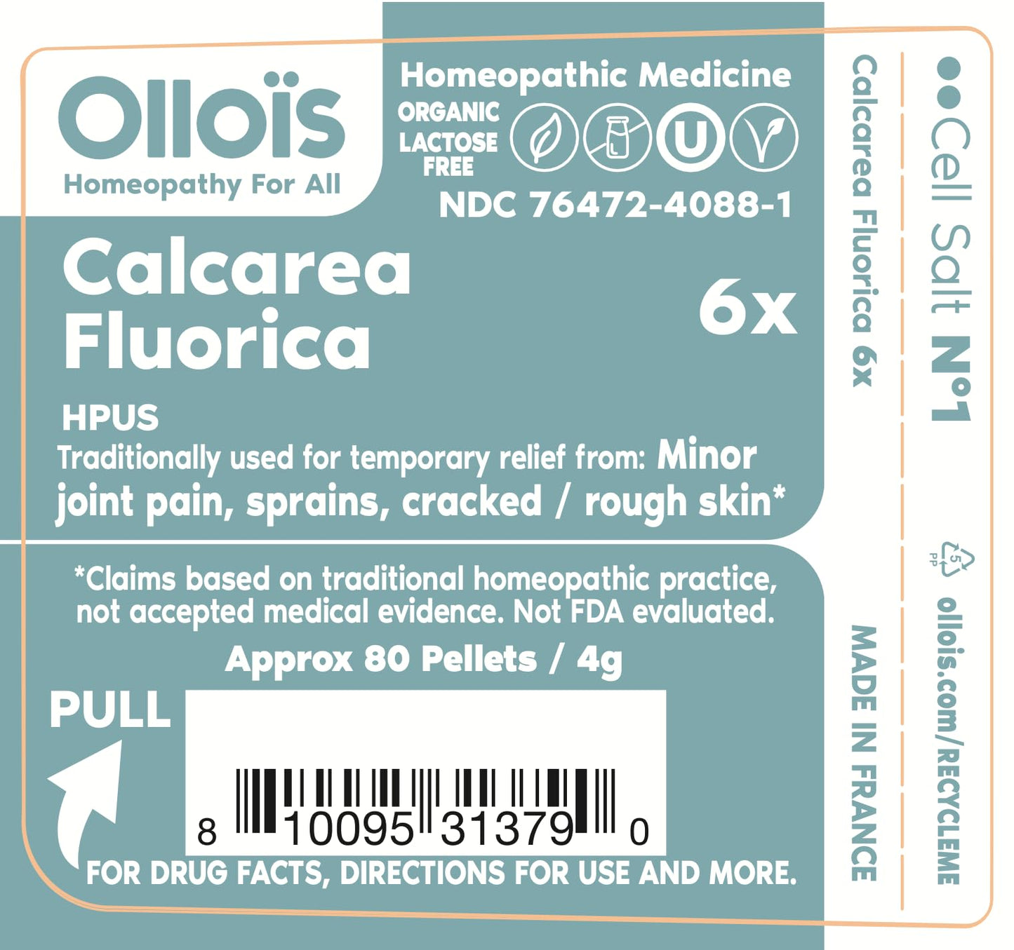 Calcarea Fluorica – OLLOIS Organic & Vegan Cell Salt #1 (Pack of 2)