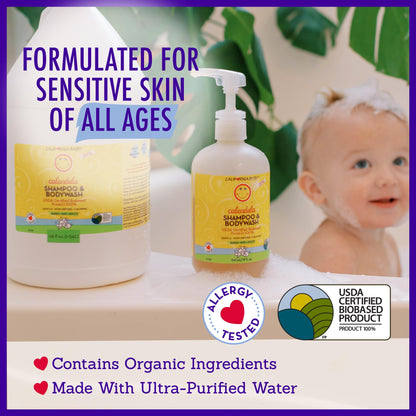 California Baby Calendula Shampoo & Body Wash – 100% Plant-Based, Hypoallergenic (562mL / 19oz)