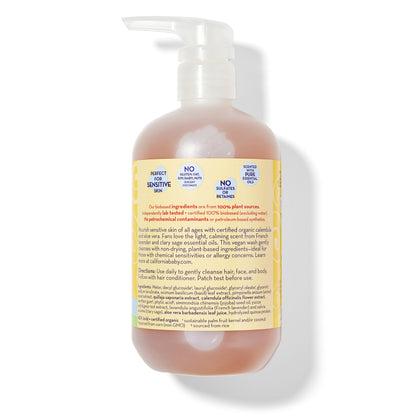 California Baby Calendula Baby Shampoo + Wash 2-Pack – Plant-Based, Hypoallergenic