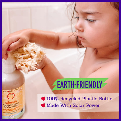 California Baby Calendula Baby Shampoo + Wash 2-Pack – Plant-Based, Hypoallergenic