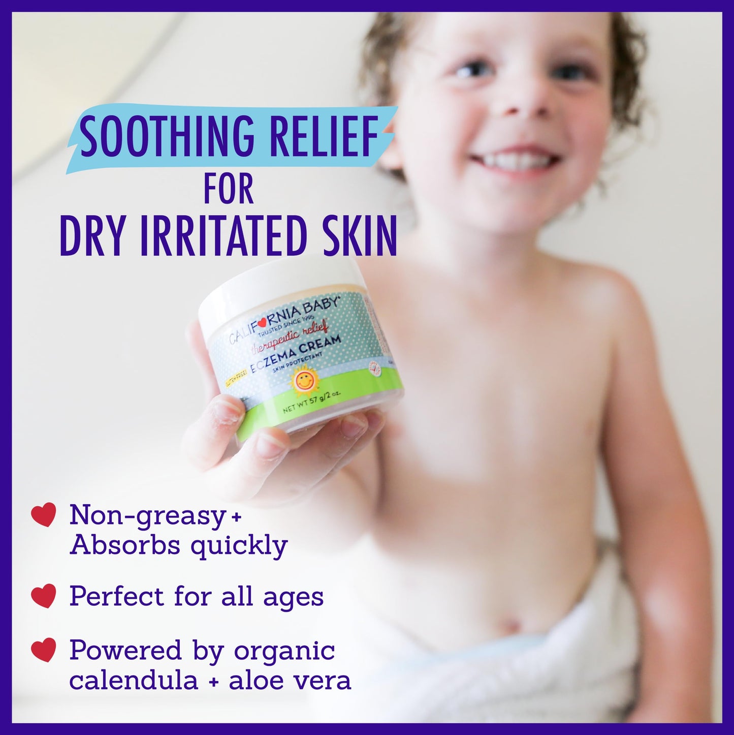 California Baby Eczema Cream | Steroid-Free Relief with Colloidal Oatmeal & Aloe