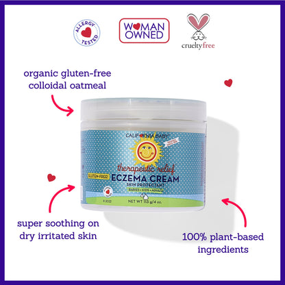 California Baby Eczema Cream | Steroid-Free Relief with Colloidal Oatmeal & Aloe Vera | 113 g / 4 oz