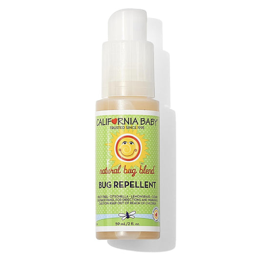 California Baby Natural Bug Repellent Spray | DEET-Free Citronella & Lemongrass | Baby & Adult Safe | 59 mL