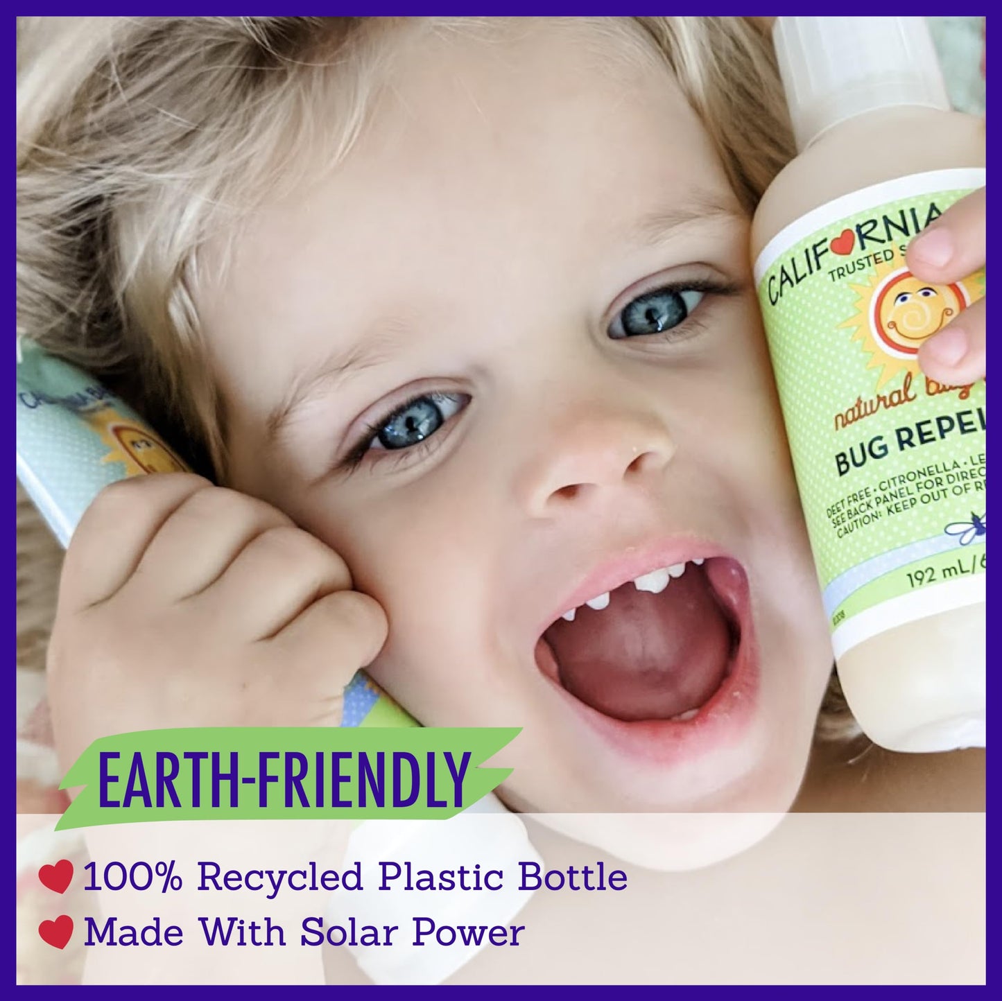 California Baby Natural Bug Spray – DEET-Free Mosquito Repellent for Babies & Kids (Citronella)