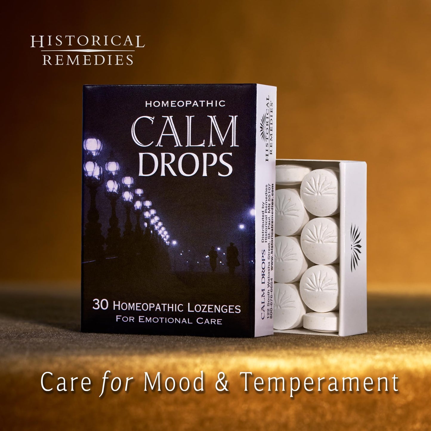Calm Drops Homeopathic Lozenges – Vegan, Gluten-Free Vanilla Flavor
