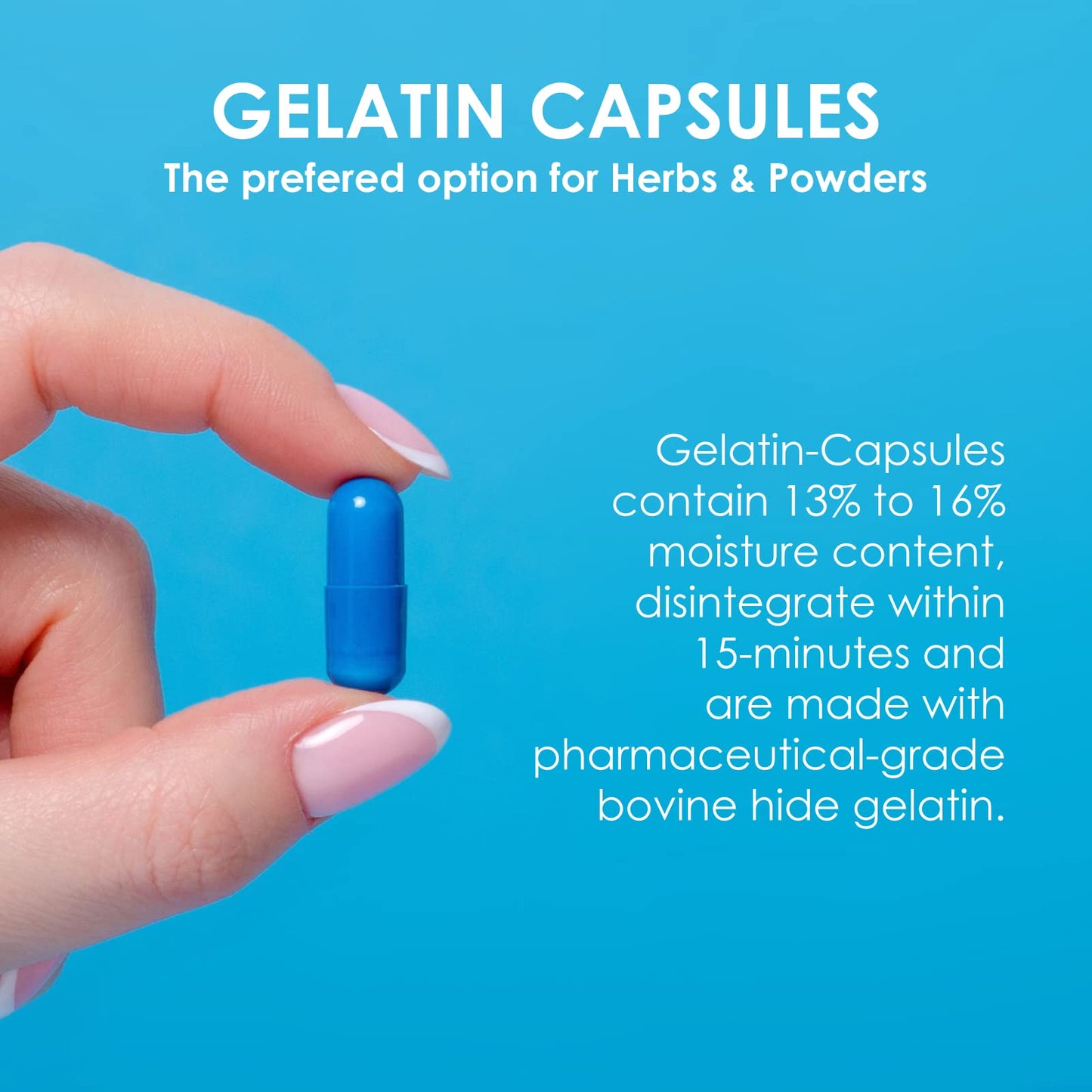 Capsuline Size 000 Gelatin Empty Capsules – 5000 Count, Kosher, Gluten Free & Non-GMO Certified, Clear