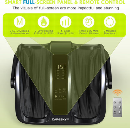 CARESKYpro Foot Massager – Deep Kneading, Heat Therapy, Circulation Support
