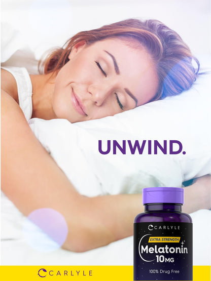 Carlyle Melatonin 10mg – 270 Tablets | L-Theanine | Vegetarian, Non-GMO, Gluten Free