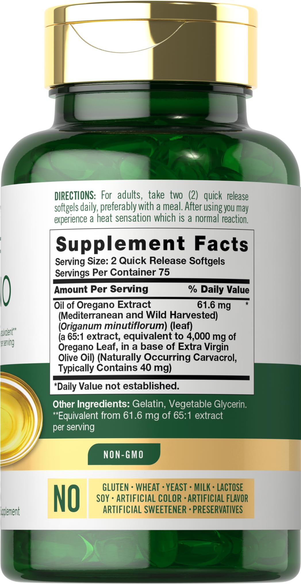 Carlyle Oregano Oil 4000mg - 150 Softgels, Carvacrol, Non-GMO Gluten Free