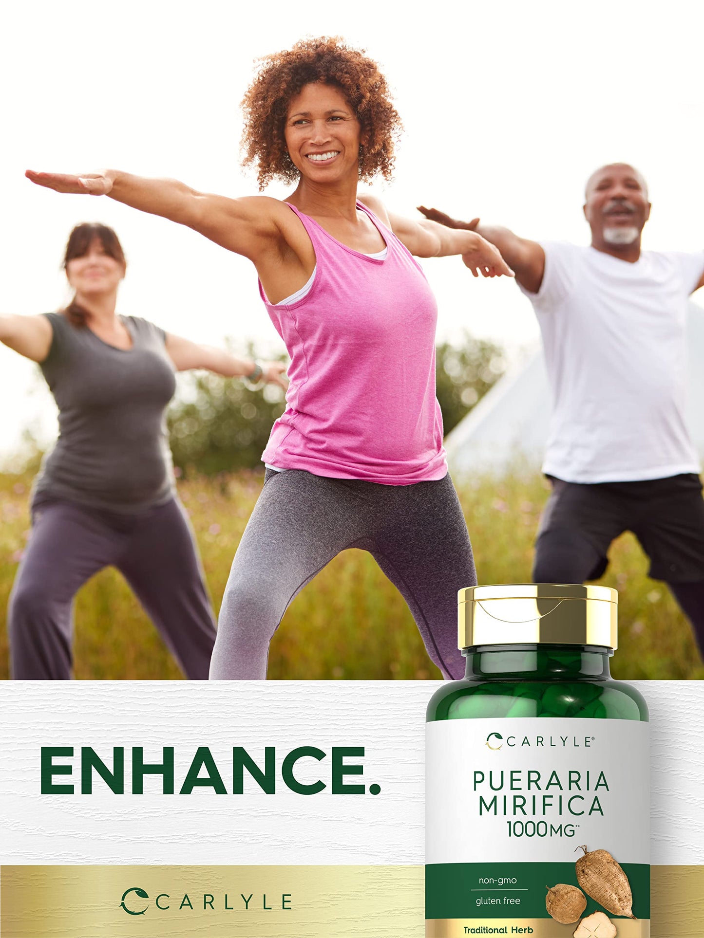 Carlyle Pueraria Mirifica Capsules | 1000mg | 120 Count | Root Extract | Non-GMO & Gluten Free Supplement