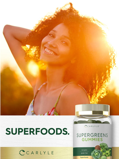 Carlyle Supergreens Gummies – Apple Flavor | 50 Count | Vegan, Non-GMO, Gluten Free