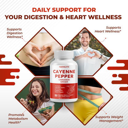 Cayenne Pepper 8-in-1 Formula - Non-GMO, Gluten-Free | Nurafuse