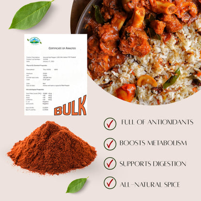 Pure Heat Indian Cayenne Pepper Powder 1 lb – 110k HU, Gluten Free, Vegan | Sweet Sunnah