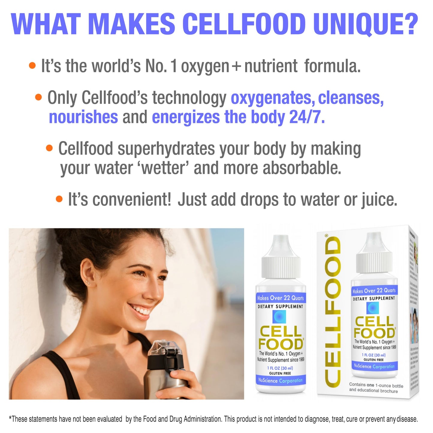 Cellfood Oxygen Boost – 1 fl oz, 10 Pack | Liquid Oxygen Supplement for Energy & Wellness | Gluten Free & Kosher