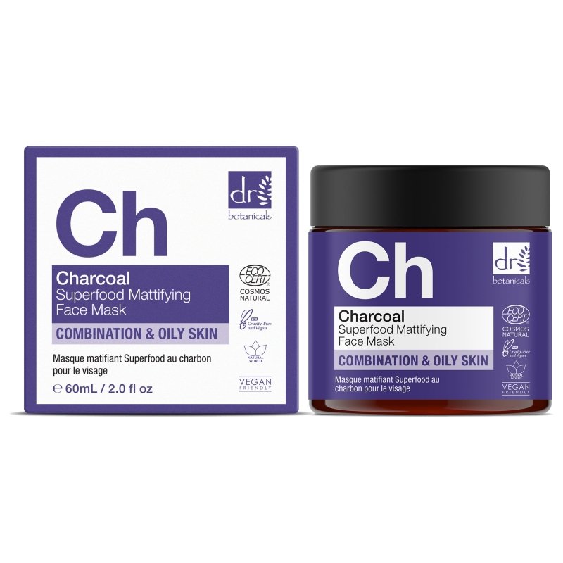 Maschera viso opacizzante al carbone superfood 60ml