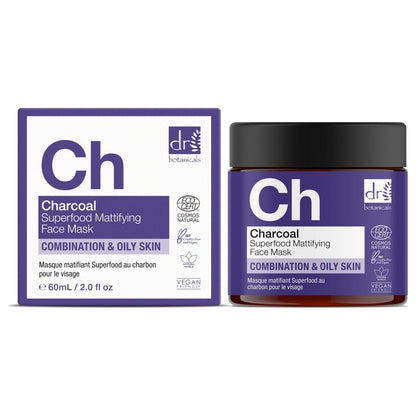 Maschera viso opacizzante al carbone superfood 60ml