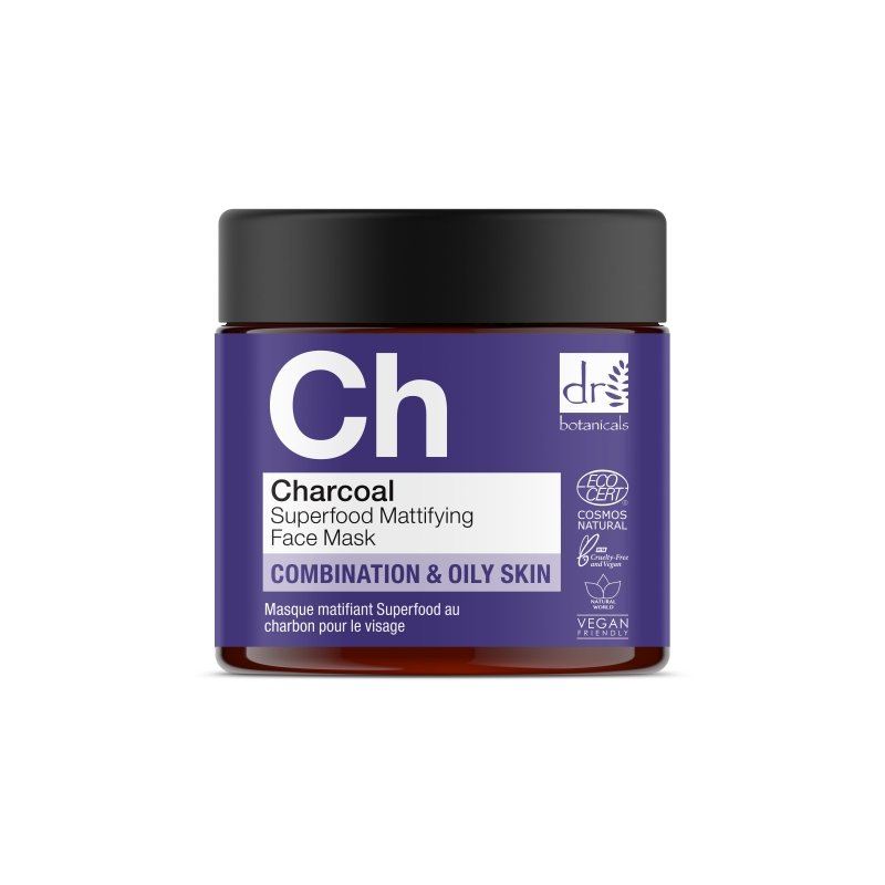 Maschera viso opacizzante al carbone superfood 60ml
