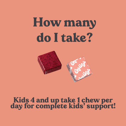 Chewsy Kids’ Multivitamin: Wild Berry Candy-Style Daily Vitamin Chews + Probiotics & Superfoods | 30-Day Supply