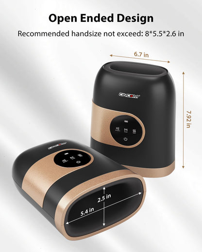 CINCOM Upgraded Hand Massager with Heat & Compression – Cordless & Rechargeable
