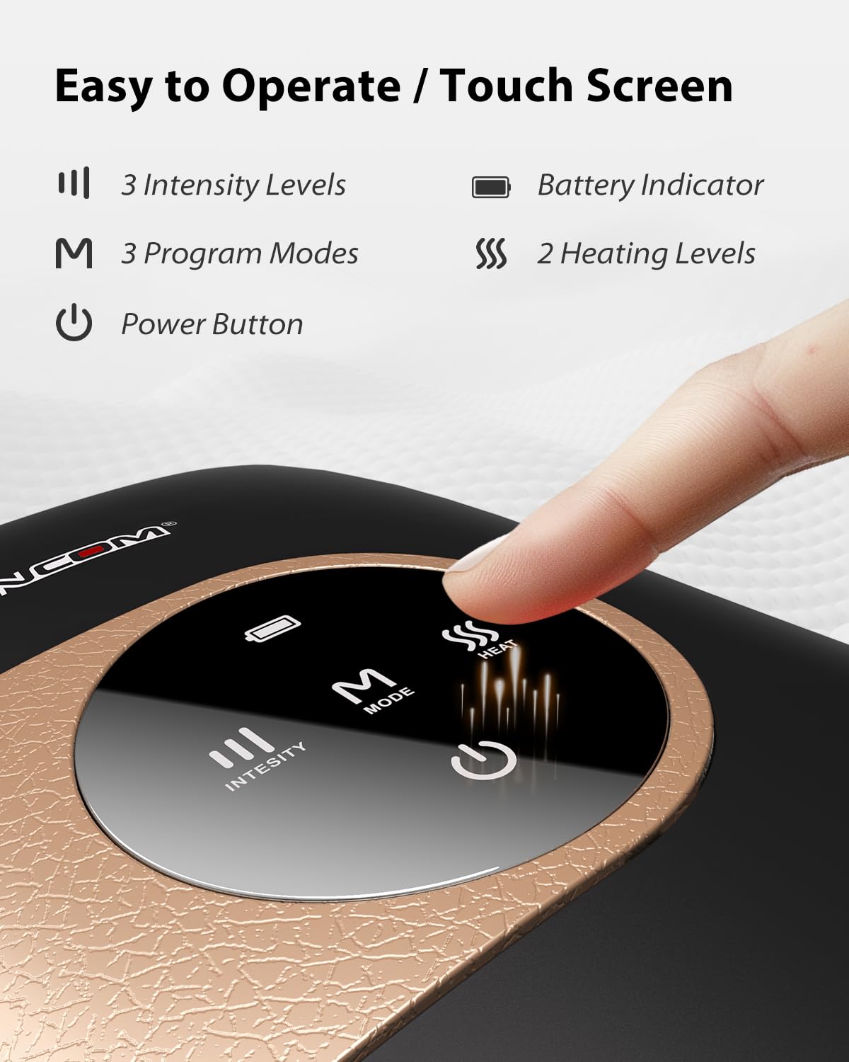 CINCOM Upgraded Hand Massager with Heat & Compression – Cordless & Rechargeable
