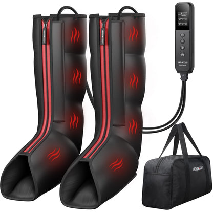 CINCOM Leg Massager with Heat & Compression – 360° Foot & Calf Massage