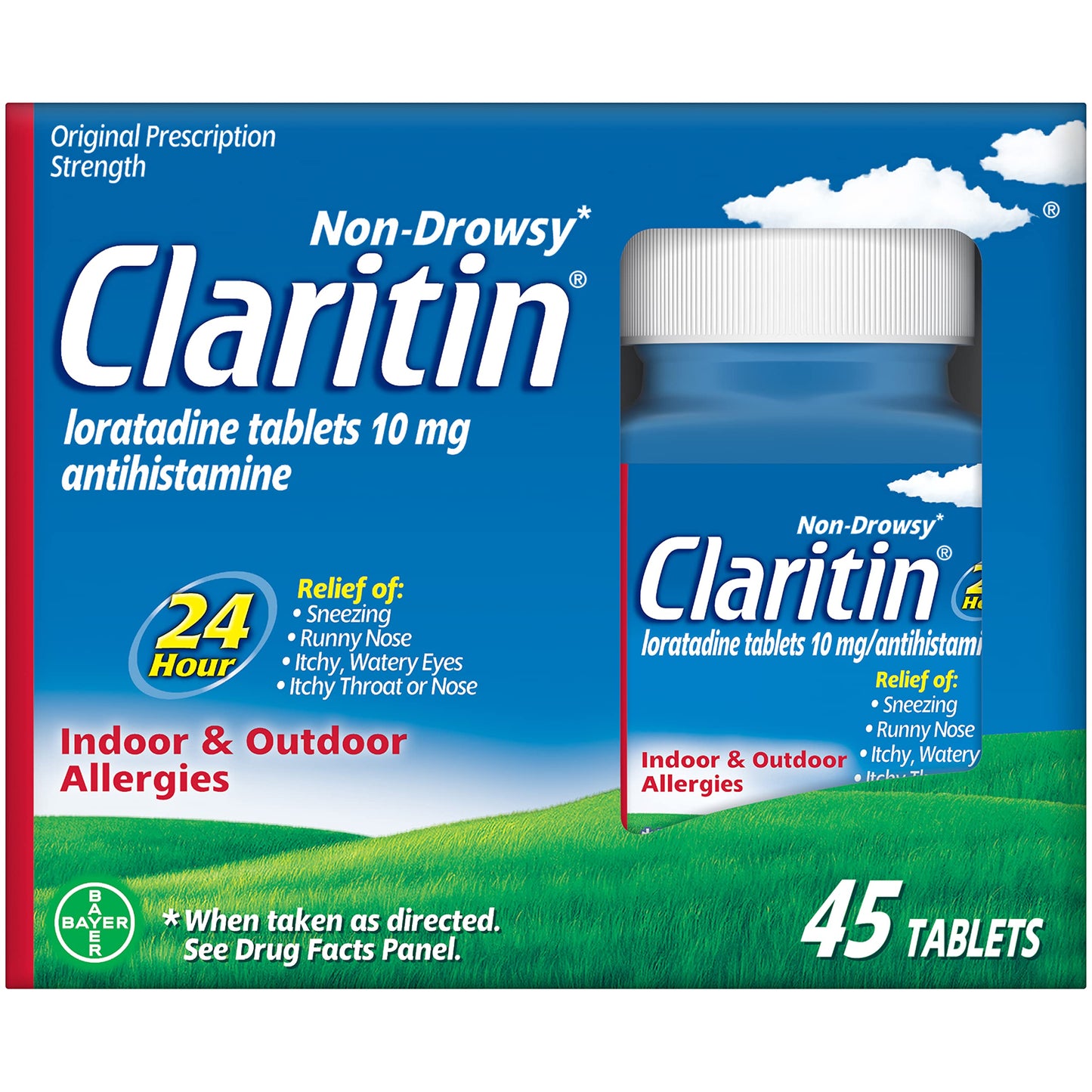Claritin Allergy 24 Hour 10mg Tablets - 45 ct | Non-Drowsy, Fast Relief
