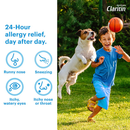 Children's Claritin Chewables Grape 24 HR Allergy Relief for Kids | 30 Count