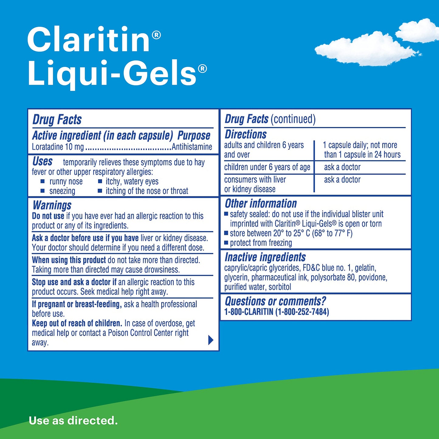 Claritin Liqui-Gels 24-Hour Allergy Relief | Non-Drowsy Loratadine Capsules (60 Count)