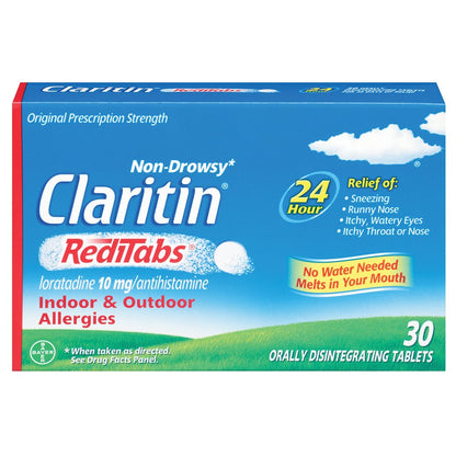 Claritin RediTabs 24-Hour Allergy Relief | Non-Drowsy Loratadine 10 mg, 30 Count