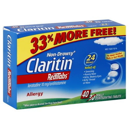 Claritin RediTabs 24-Hour Allergy Relief | Non-Drowsy Loratadine 10 mg, 30 Count