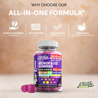 Clean Nutraceuticals Menopause Gummies for Women – Hormone Balance & Night Sweat Support