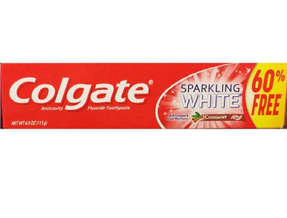 Colgate Anticavity Fluoride Toothpaste - Sparkling White Cinnamint (Gluten Free)